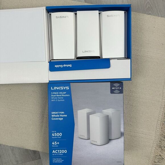 Linksys Velop Dual Band Mesh WiFi System White AC1200 3-Pack - Picture 7 of 9
